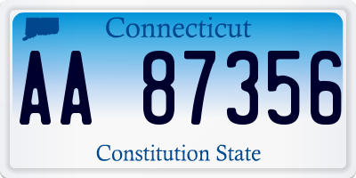 CT license plate AA87356