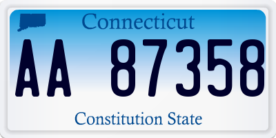 CT license plate AA87358