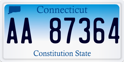 CT license plate AA87364