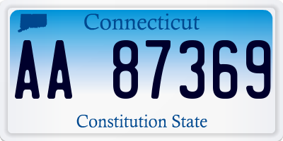 CT license plate AA87369