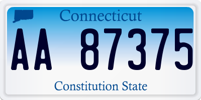 CT license plate AA87375