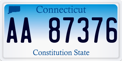 CT license plate AA87376