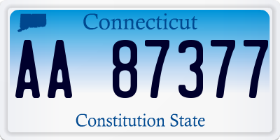 CT license plate AA87377