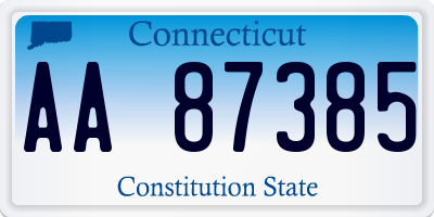 CT license plate AA87385