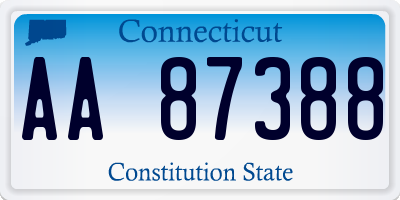 CT license plate AA87388