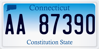 CT license plate AA87390