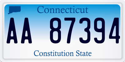 CT license plate AA87394