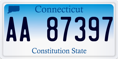 CT license plate AA87397