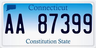 CT license plate AA87399