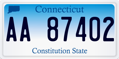 CT license plate AA87402