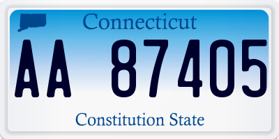 CT license plate AA87405