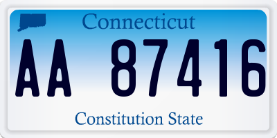 CT license plate AA87416