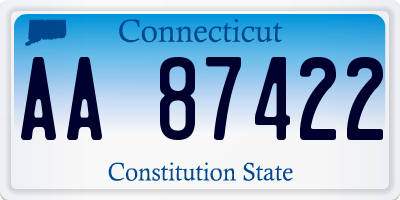 CT license plate AA87422
