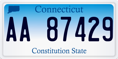 CT license plate AA87429