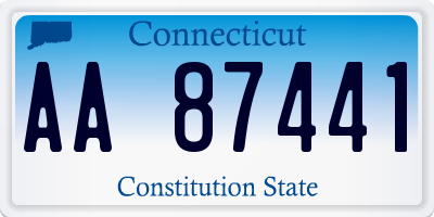 CT license plate AA87441