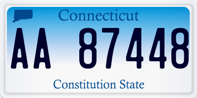 CT license plate AA87448