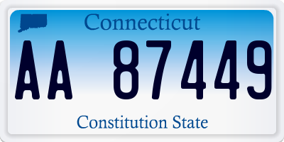 CT license plate AA87449