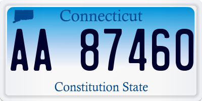 CT license plate AA87460