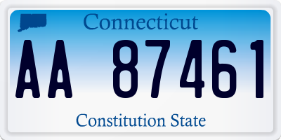 CT license plate AA87461