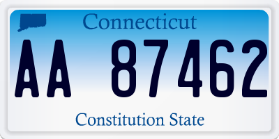CT license plate AA87462