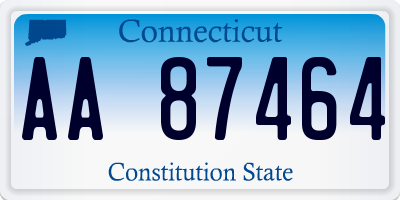 CT license plate AA87464