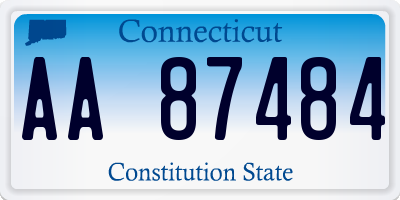 CT license plate AA87484