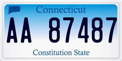 CT license plate AA87487