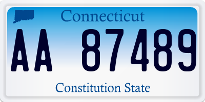 CT license plate AA87489