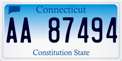 CT license plate AA87494