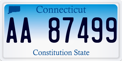 CT license plate AA87499