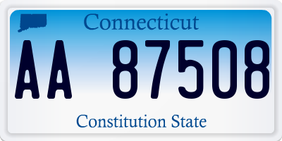 CT license plate AA87508