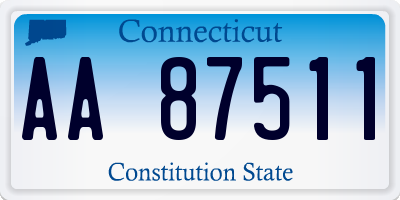 CT license plate AA87511