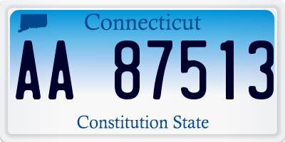 CT license plate AA87513
