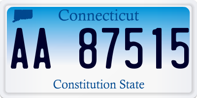 CT license plate AA87515