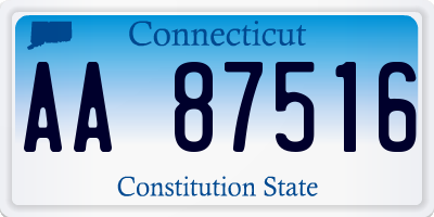 CT license plate AA87516
