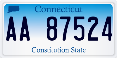 CT license plate AA87524