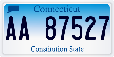 CT license plate AA87527