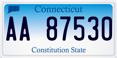 CT license plate AA87530