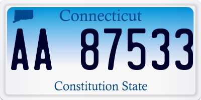 CT license plate AA87533