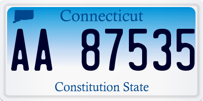CT license plate AA87535
