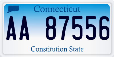 CT license plate AA87556