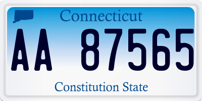 CT license plate AA87565