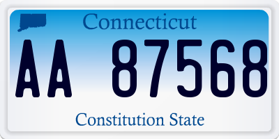 CT license plate AA87568