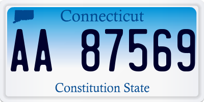 CT license plate AA87569