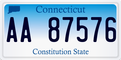 CT license plate AA87576