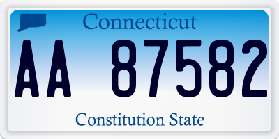 CT license plate AA87582