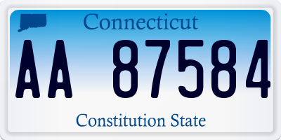 CT license plate AA87584