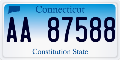 CT license plate AA87588
