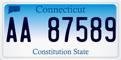 CT license plate AA87589