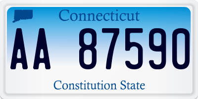 CT license plate AA87590